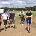 Ben leads the team off to Old Deer Park, It's a SwiftKey Knockout, Richmond Rugby Club, Richmond, Surrey - 7th July 2015