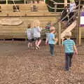 The children run on to the pirate ship, Soph the Roph's Birthday and The BBs at Pulham, Norfolk - 22nd July 2015