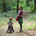 Harry and Isobel in the woods, The Archaeology of Dunwich: A Camping Trip, Dunwich, Suffolk - 1st August 2015