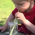 Harry slurps lemonade, The Archaeology of Dunwich: A Camping Trip, Dunwich, Suffolk - 1st August 2015