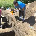 Trench 4 of the dig, at the Dunwich beach car park, The Archaeology of Dunwich: A Camping Trip, Dunwich, Suffolk - 1st August 2015