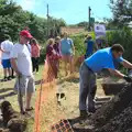 A bucket is tipped out, The Archaeology of Dunwich: A Camping Trip, Dunwich, Suffolk - 1st August 2015