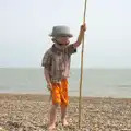 Harry with a fishing net, The Archaeology of Dunwich: A Camping Trip, Dunwich, Suffolk - 1st August 2015