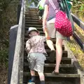 Harry and Isobel stump up the cliff steps, The Archaeology of Dunwich: A Camping Trip, Dunwich, Suffolk - 1st August 2015