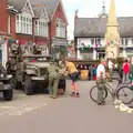 Military vehicles on the market place in Eye, A 1940's Takeover, Eye, Suffolk - 8th August 2015