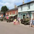 A collection of vehicles in front of the town hall, A 1940's Takeover, Eye, Suffolk - 8th August 2015