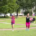 Isobel crosses the finishing line, A Race For Life, The Park, Diss, Norfolk - 16th August 2015