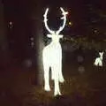 An illuminated reindeer in the dark, The BBs at Centre Parcs, Elvedon, Norfolk - 5th November 2015