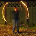 Isobel goes nuts with a sparkler, The BBs at Centre Parcs, Elvedon, Norfolk - 5th November 2015