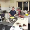 Matthew finishes off a cake in the kitchen, The BSCC Christmas Dinner, and a Christmas Tree, Brome, Suffolk - 5th December 2015