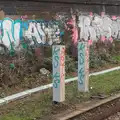 Trackside graffiti, A London Lunch, Borough, Southwark - 15th December 2015