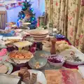 A table heaped with party food, A Party and a Road Trip to Chester, Suffolk and Cheshire - 20th December 2015