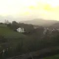 The view inland from the top of the castle, Conwy, Holyhead and the Ferry to Ireland - 21st December 2015