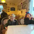 Harry and Fred in the café near the castle, Conwy, Holyhead and the Ferry to Ireland - 21st December 2015