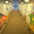 Looking back down the painted subway, Conwy, Holyhead and the Ferry to Ireland - 21st December 2015