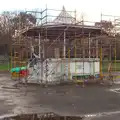 The under-restoration bandstand in the park, Christmas Eve in Dublin and Blackrock, Ireland - 24th December 2015