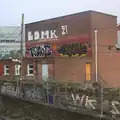 A graffiti'd building near Landsdowne Road, Christmas Eve in Dublin and Blackrock, Ireland - 24th December 2015