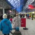 Isobel and Harry at Pearse Street Station, Christmas Eve in Dublin and Blackrock, Ireland - 24th December 2015