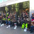 There's a massive trad session going on outside Brown Thomas, Christmas Eve in Dublin and Blackrock, Ireland - 24th December 2015