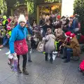 Isobel gets Harry to stick some money in the tin, Christmas Eve in Dublin and Blackrock, Ireland - 24th December 2015