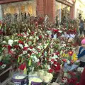 A mass of red and white flowers, Christmas Eve in Dublin and Blackrock, Ireland - 24th December 2015