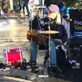 Slide-guitar busking, Christmas Eve in Dublin and Blackrock, Ireland - 24th December 2015