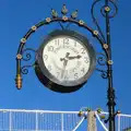 Ornate clock, Christmas Eve in Dublin and Blackrock, Ireland - 24th December 2015