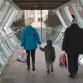 On the bridge over the DART, Christmas Eve in Dublin and Blackrock, Ireland - 24th December 2015