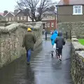 The nearly-swimmers head back up to Seafort Parade, Christmas in Blackrock and St. Stephen's in Ballybrack, Dublin, Ireland - 25th December 2015