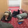 The boys on the floor of deck 10, Blackrock North and the Ferry Home, County Louth and the Irish Sea - 27th December 2015