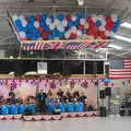 Balloons lurk over the band, "Our Little Friends" Warbirds Hangar Dance, Hardwick, Norfolk - 9th July 2016