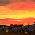 The Harvard and Marinell, and a great sunset, "Our Little Friends" Warbirds Hangar Dance, Hardwick, Norfolk - 9th July 2016