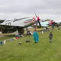 The gang have another look at the planes, "Our Little Friends" Warbirds Hangar Dance, Hardwick, Norfolk - 9th July 2016