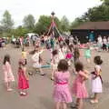 Maypole dancing occurs on the playground, Eye Primary Summer Fayre, Eye, Suffolk - 9th July 2016