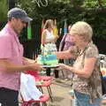 The cake prize is handed over, Eye Primary Summer Fayre, Eye, Suffolk - 9th July 2016