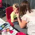 Harry gets his face painted, Eye Primary Summer Fayre, Eye, Suffolk - 9th July 2016