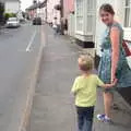 Harry and Isobel up Castle Street, Eye Primary Summer Fayre, Eye, Suffolk - 9th July 2016