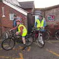 Paul, Matthew and Alan take to their bikes, The BSCC at the Jolly Porter, Station Road, Diss, Norfolk - 28th July 2016