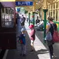 Harry, Fred and Isobel on the platform, Sheringham Steam, Sheringham, North Norfolk - 31st July 2016