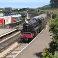 Black 5 loco 45337 comes into Weybourne, Sheringham Steam, Sheringham, North Norfolk - 31st July 2016