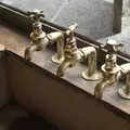 Three brass taps in a row, The Tom Cobley and Castle Drogo, Spreyton and Drewsteignton, Devon - 11th August 2016