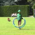 Fred gets some hula hoops out, The Tom Cobley and Castle Drogo, Spreyton and Drewsteignton, Devon - 11th August 2016