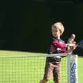 Fred plays a spot of tennis, The Tom Cobley and Castle Drogo, Spreyton and Drewsteignton, Devon - 11th August 2016