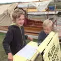 The boys sign up for a Broads boat trip, A Trip to Waxham Sands,  Horsey, Norfolk - 27th August 2016