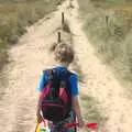 Fred on the path from the beach, A Trip to Waxham Sands,  Horsey, Norfolk - 27th August 2016