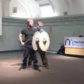 The guys demonstrate shield techniques, Swordfights at Norwich Castle, Norwich, Norfolk - 31st August 2016