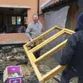 A nice new wooden frame is readied, Jack's Birthday and New Windows, Brome and Brockdish, Norfolk - 4th December 2016