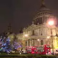 Red buses around St. Paul's Cathedral, Innovation Week and a Walk Around the South Bank, Southwark - 8th December 2016