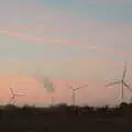 Wind turbines in the frosty dawn light, SwiftKey's Last Days in Southwark and a Taxi Protest, London - 18th January 2017