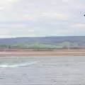 A kite-surfer scoots by, Grandma J's and a Day on the Beach, Spreyton and Exmouth, Devon - 13th April 2017